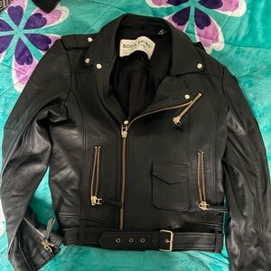Boda skins Black Leather Jacket
